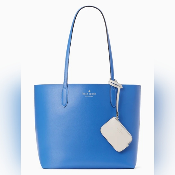 Kate Spade Ava Reversible Tote Frisbee Blue - Picture 1 of 7